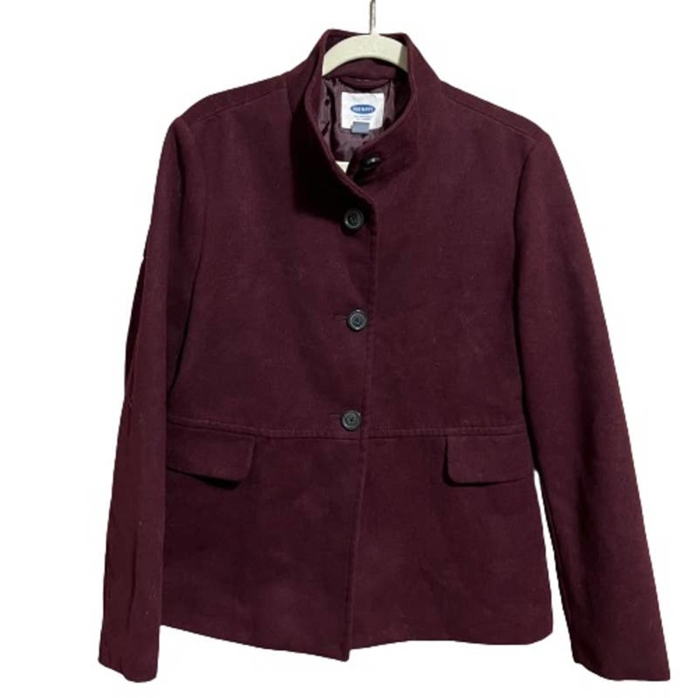 Old Navy Pea Coat‎ Maroon Size Large
